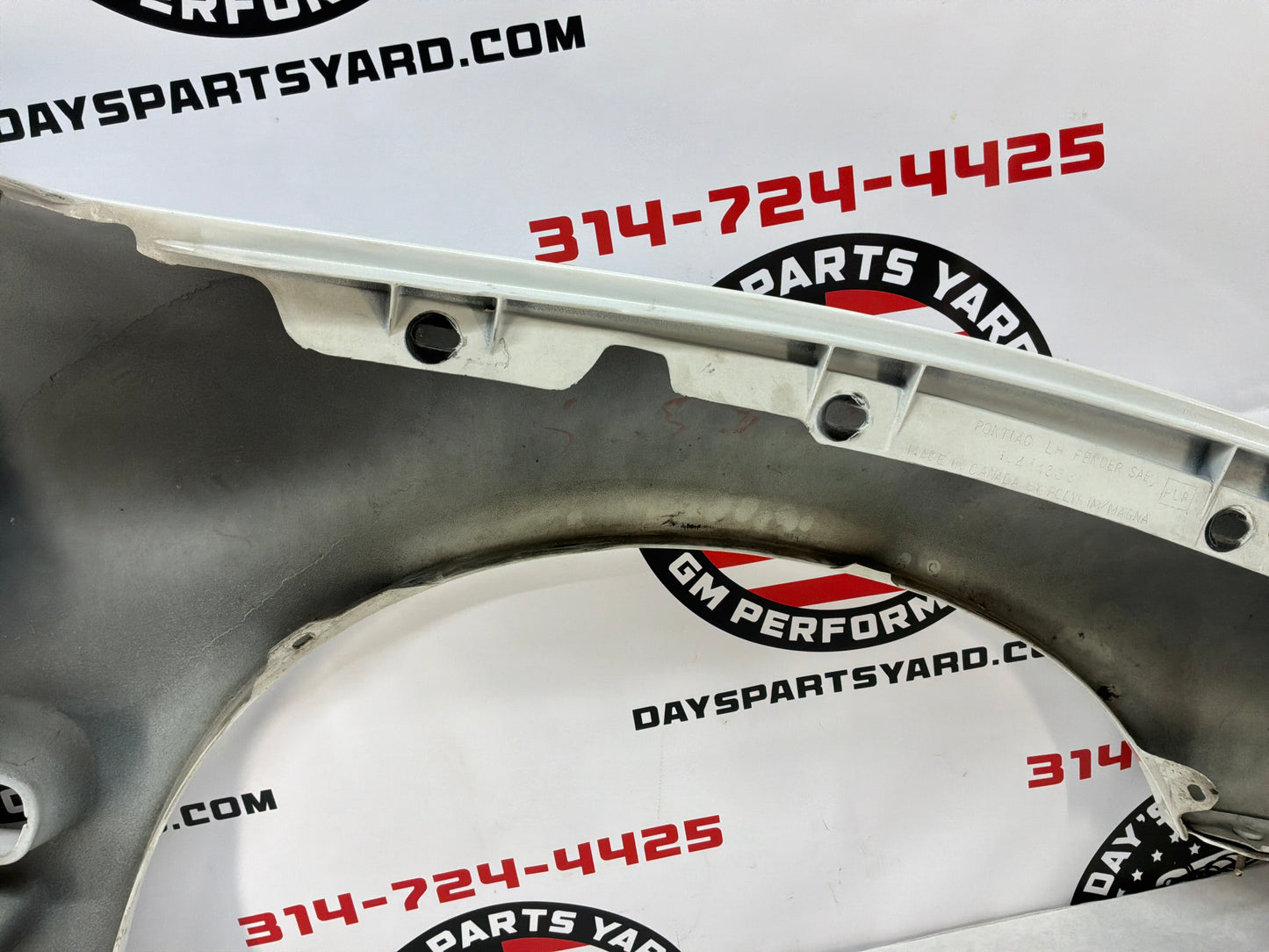 1999 Pontiac Trans Am WS6 LH Driver Front Fender White OEM
