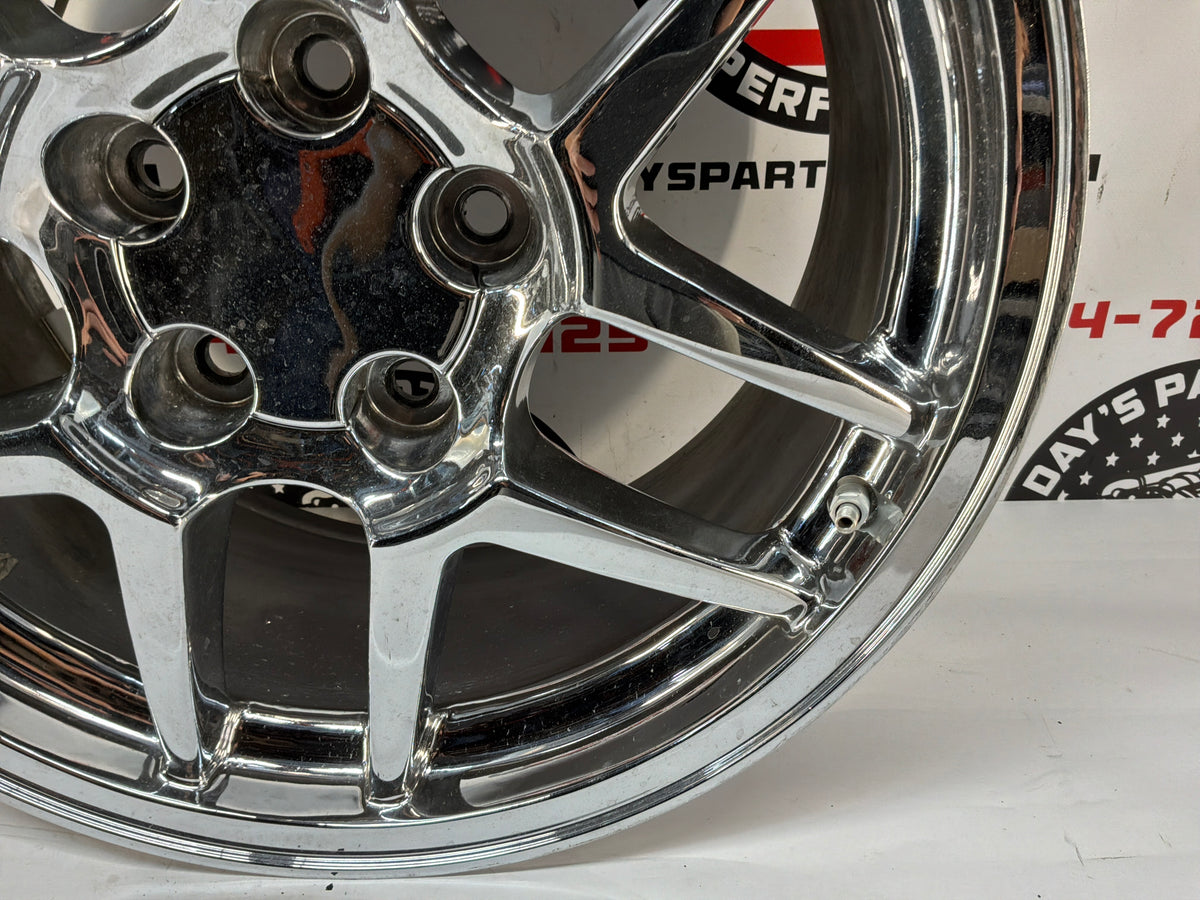 2002 Chevy C5 Corvette Z06 Replica Triple Chrome Rear Wheel 18x9.5
