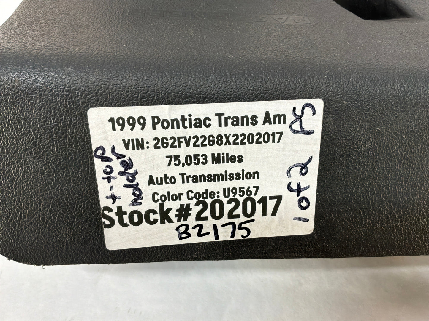 1999 Pontiac Trans Am WS6 RH & LH Cargo Trunk Well T-Top Storage Holder OEM