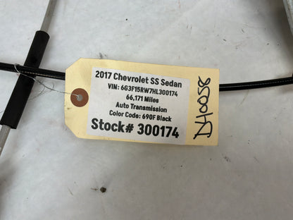 2017 Chevy SS Sedan LH Driver Front Window Regulator w/ Motor OEM