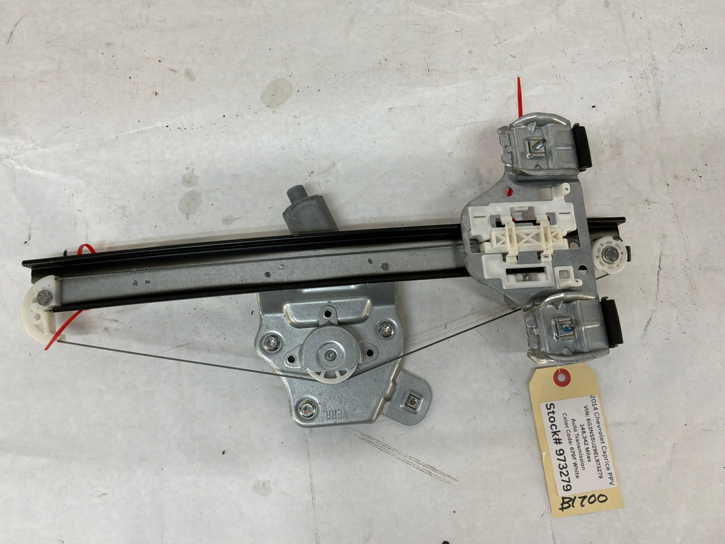 2014 Chevy Caprice PPV RH Passenger Rear Window Regulator OEM