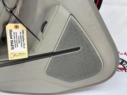 2009 Cadillac CTS-V LH Driver Rear Interior Door Panel OEM Titanium