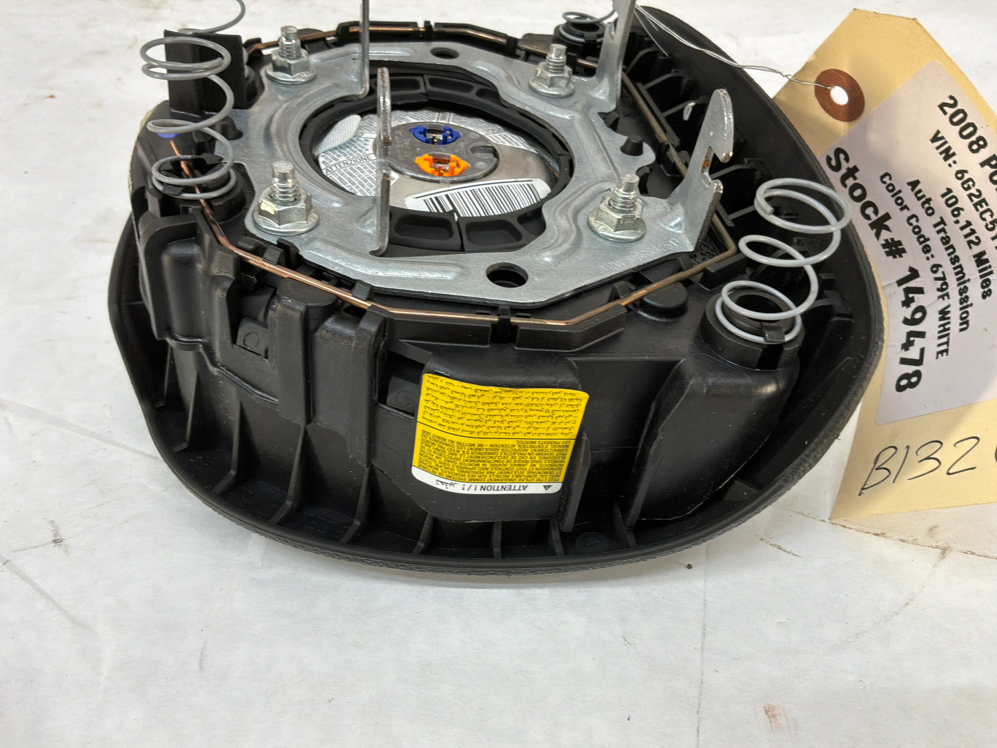 2008 Pontiac G8 Steering Wheel Airbag Air Bag OEM