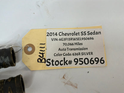 2014 Chevy SS Sedan Heater core hoses