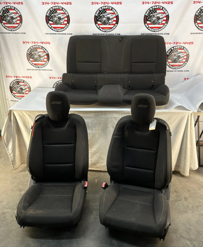 2015 Chevy Camaro SS 1LE Seats Fronts and Rear Black Cloth OEM