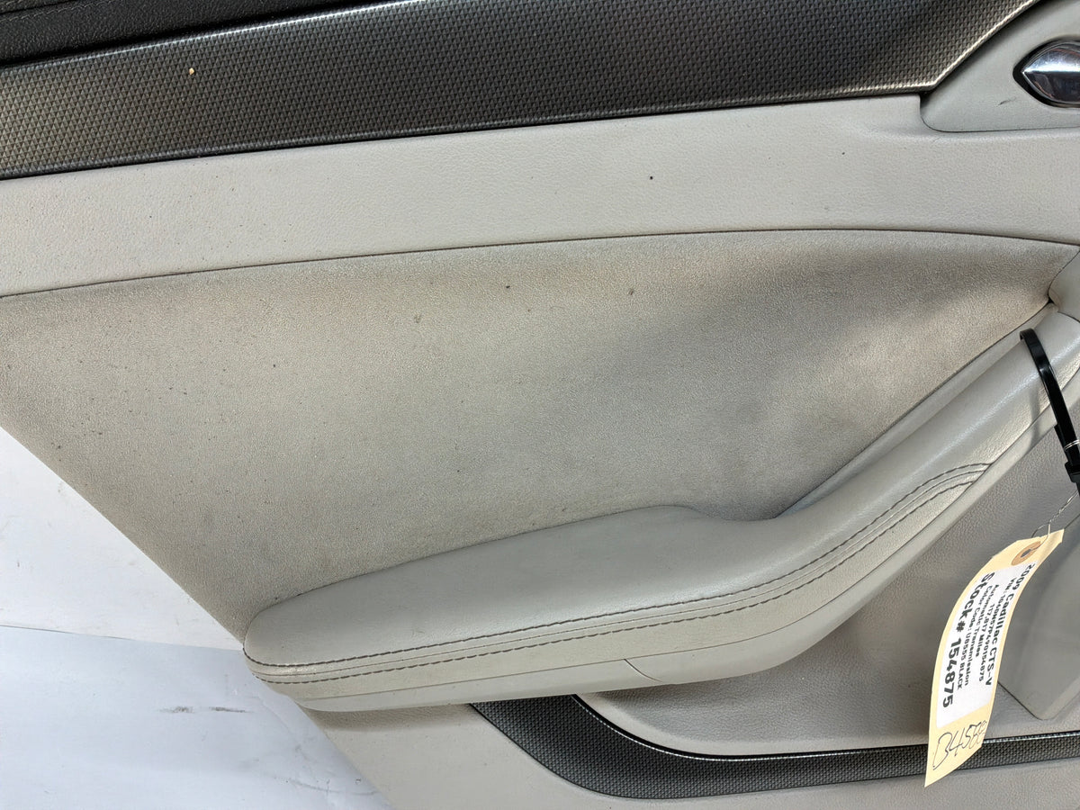 2009 Cadillac CTS-V LH Driver Rear Interior Door Panel OEM Titanium