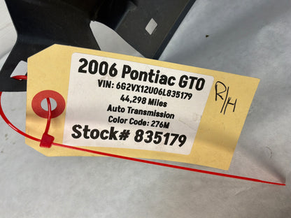2006 Pontiac GTO RH Passenger Front Fender OEM