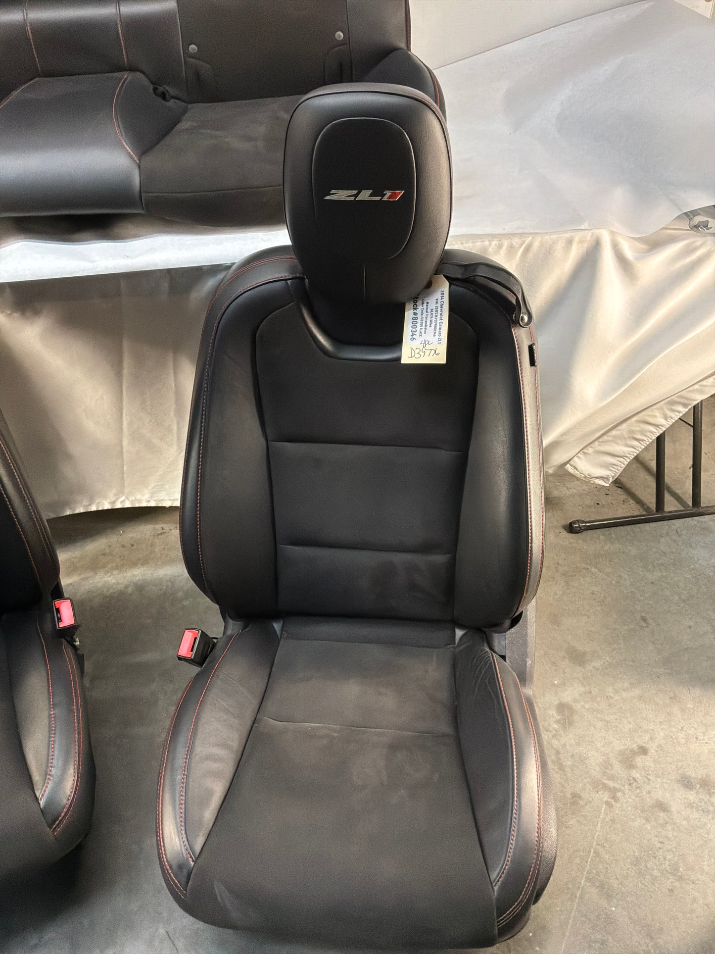 2014 Chevy Camaro ZL1 Seats Front and Rears Black Leather Suede OEM