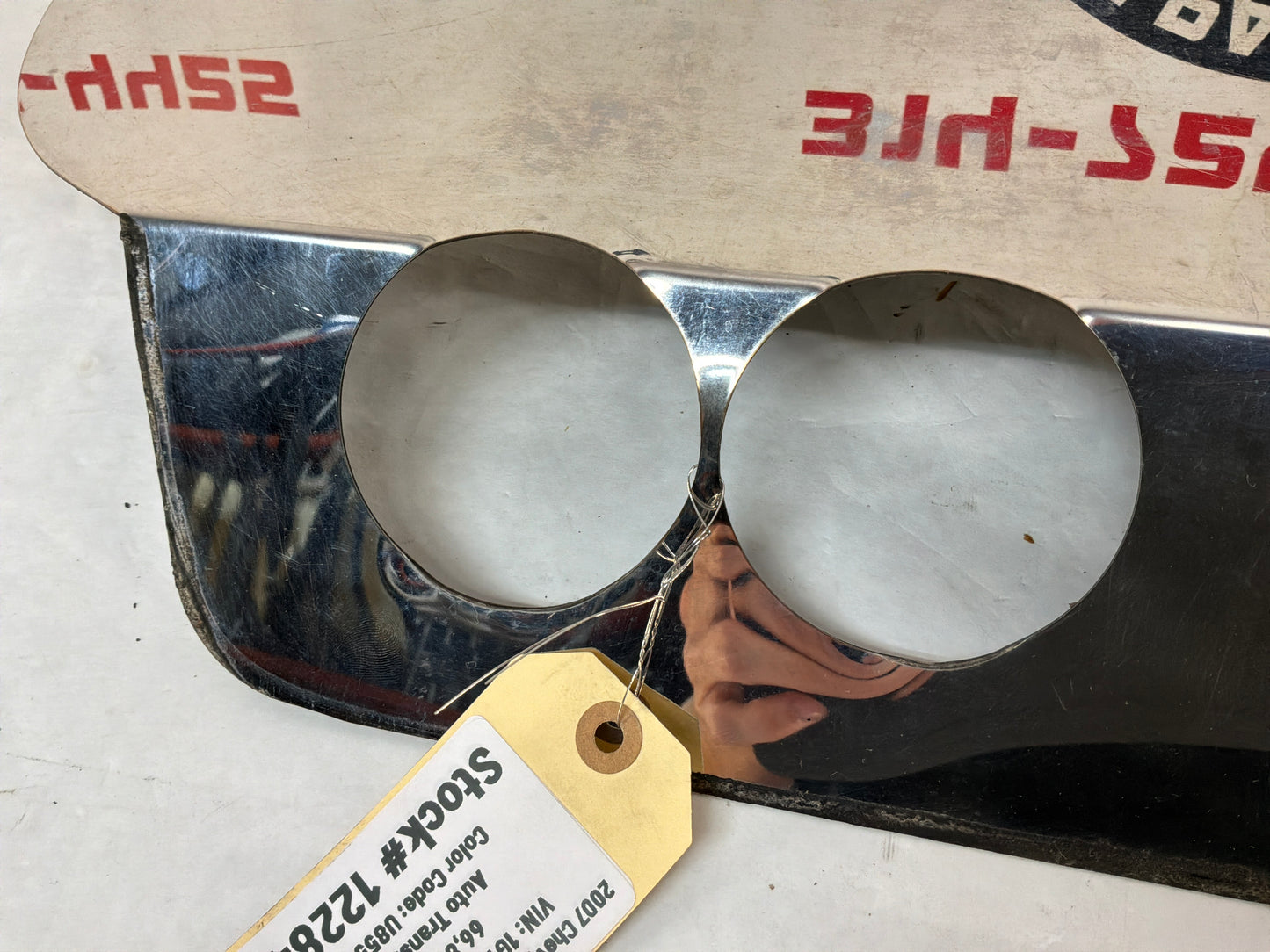 2007 C6 Corvette Convertible Stainless Steal Exhaust Filler Panel OEM