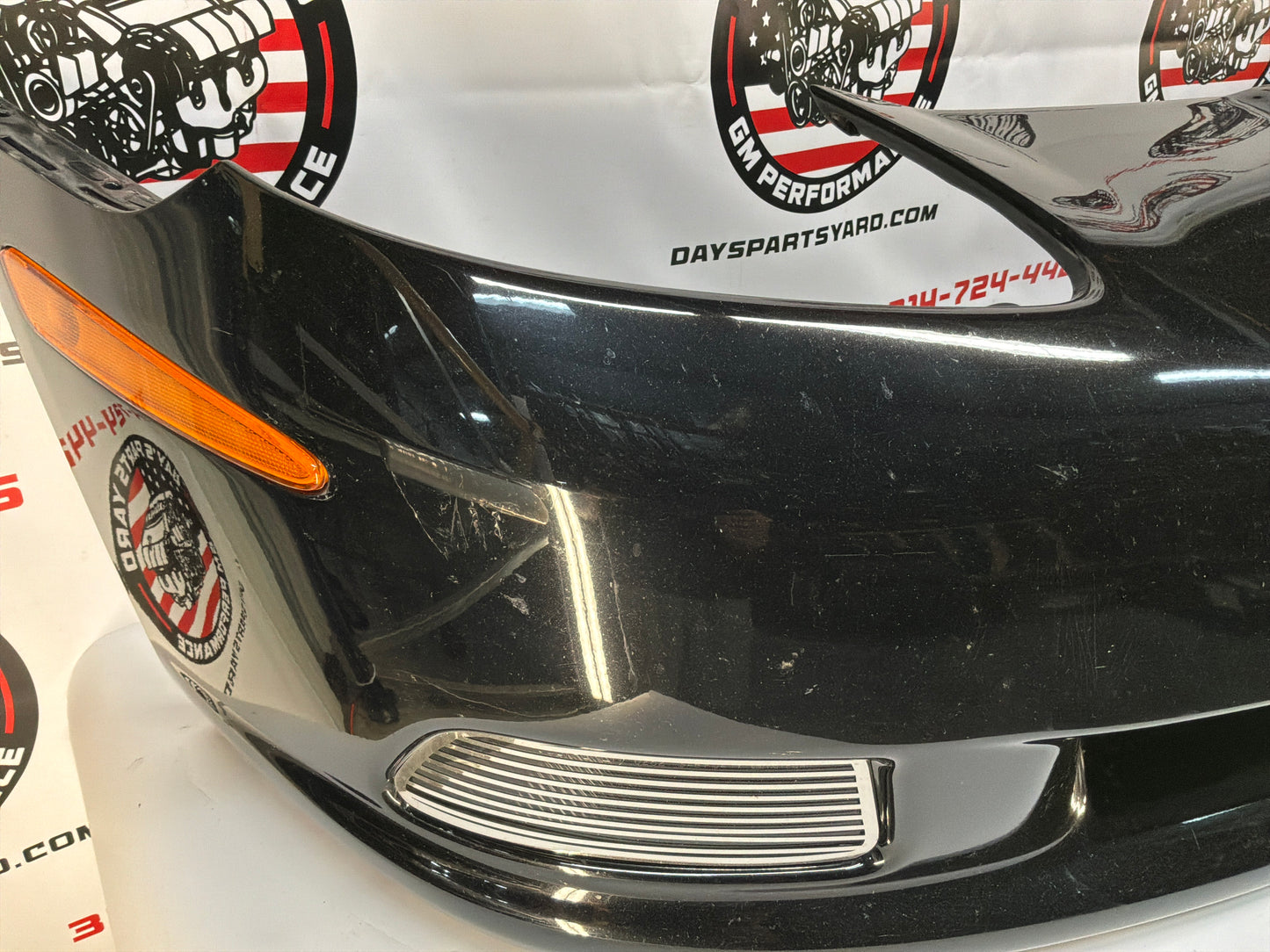 2007 Chevy C6 Corvette Convertible Complete Front Bumper Cover Panel Black OEM