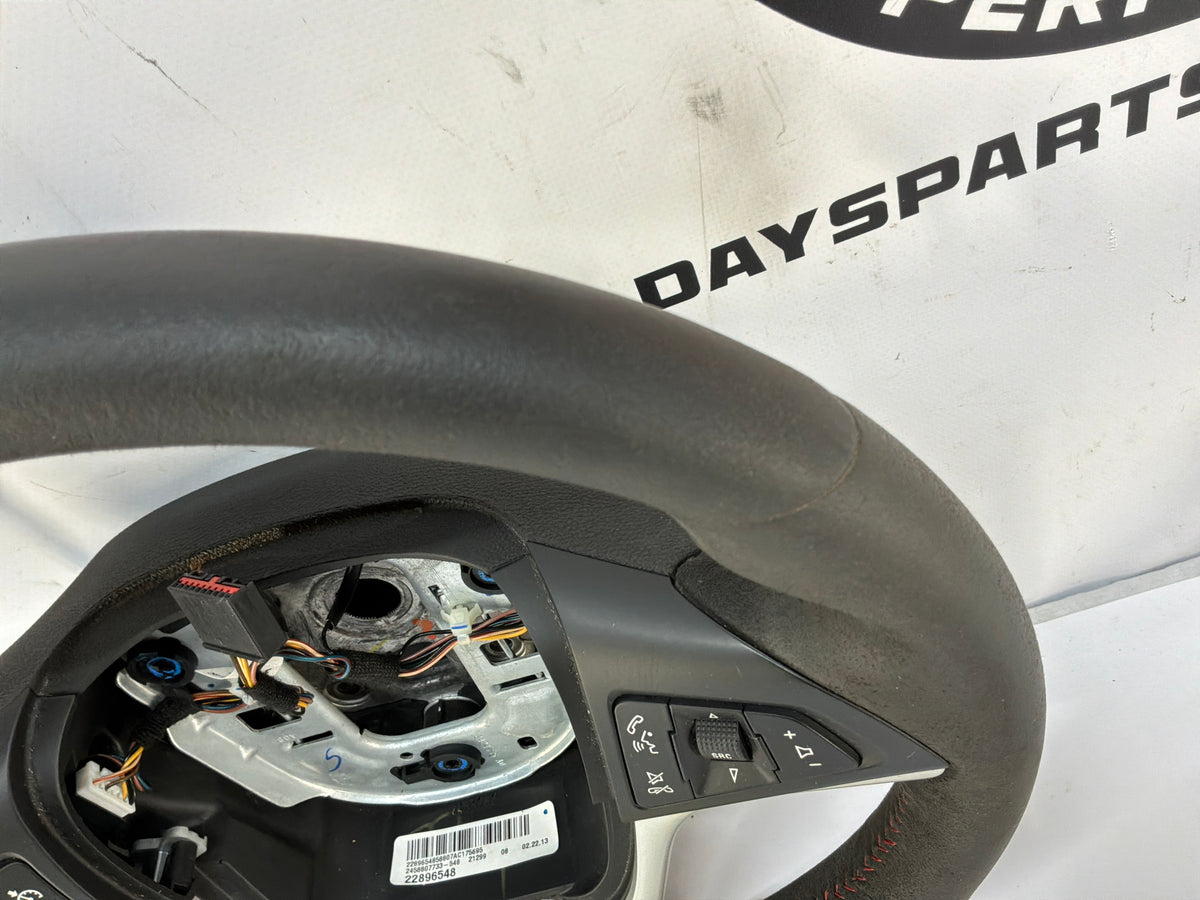 2013 Chevy Camaro ZL1 Steering Wheel w/ Buttons Black Leather OEM