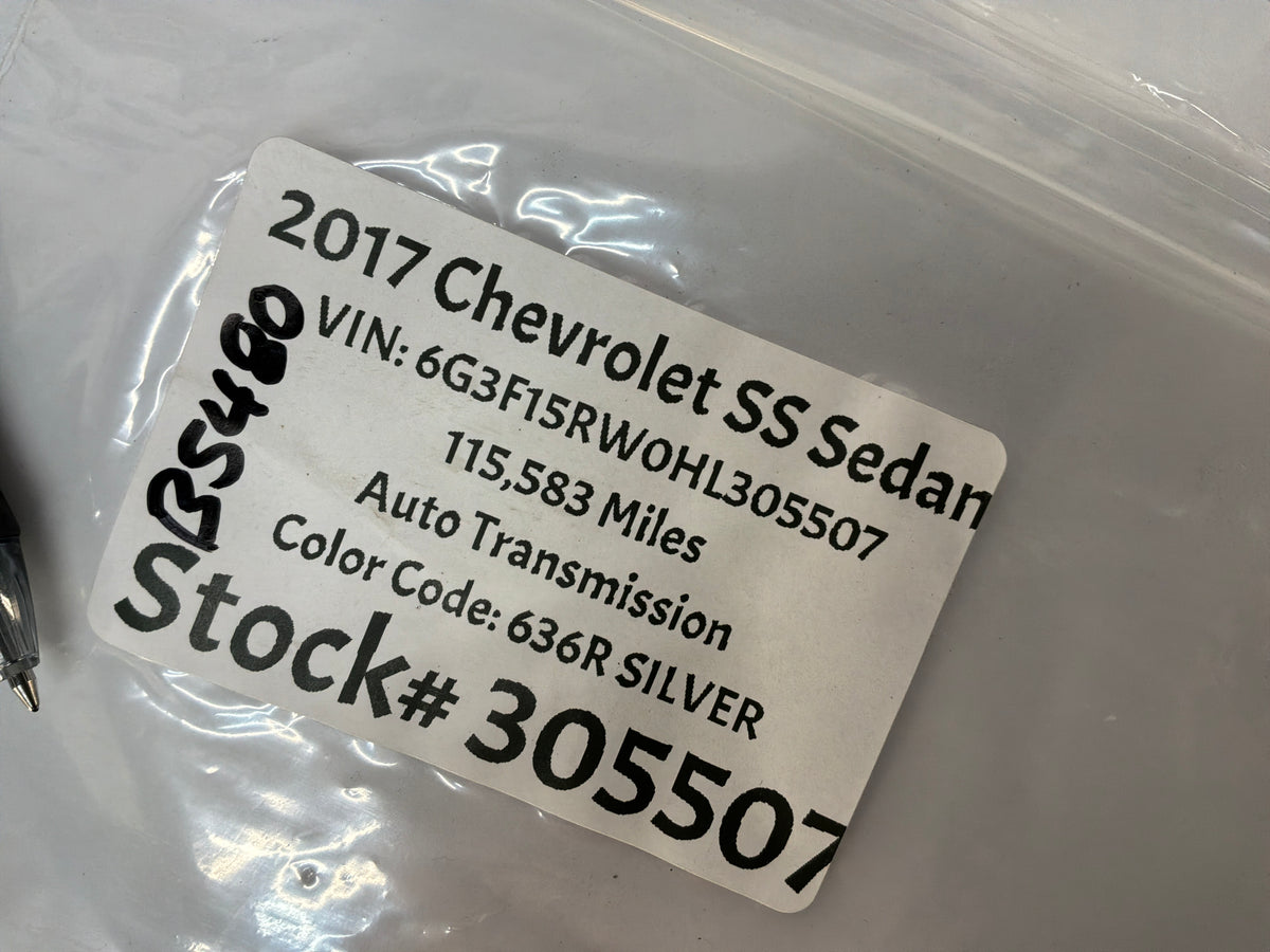 2017 Chevy SS Sedan Rear View Back Up Camera OEM