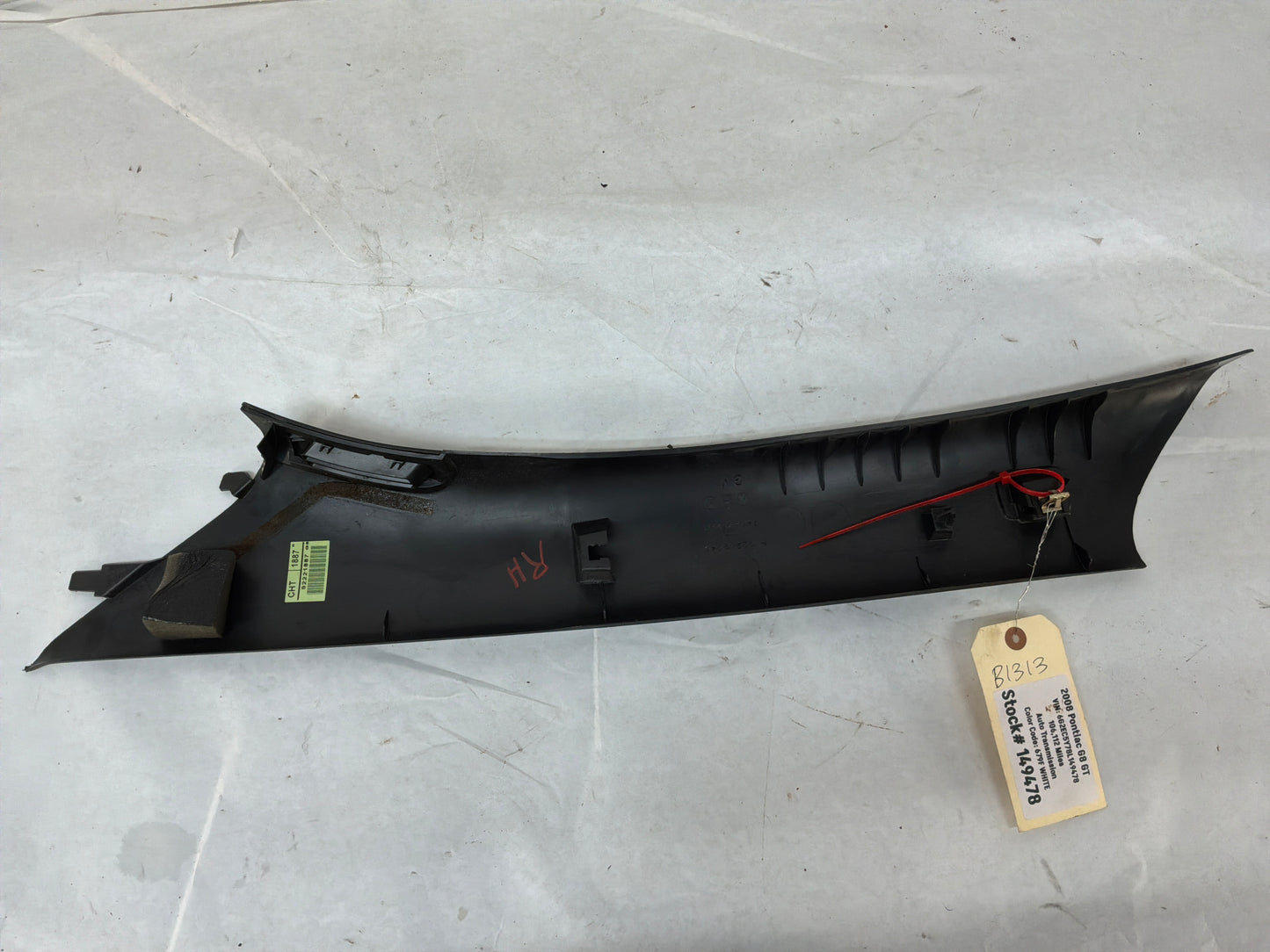 2008 Pontiac G8 GT RH Passenger Interior A pillar Windshield Trim Panel OEM