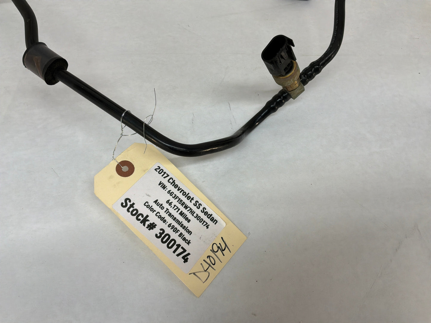 2017 Chevy SS Sedan Fuel Tank Pump Feed Hose Line Pipe Tube OEM