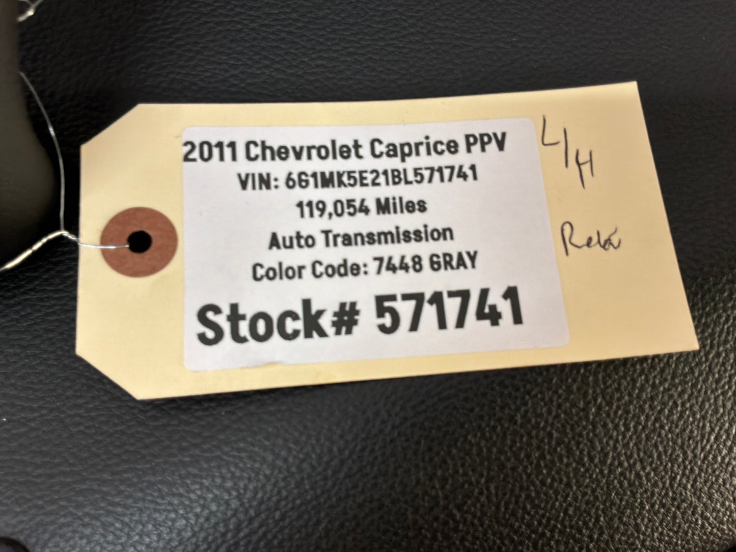 2011 Chevy Caprice PPV LH Driver Rear Interior Door Panel OEM