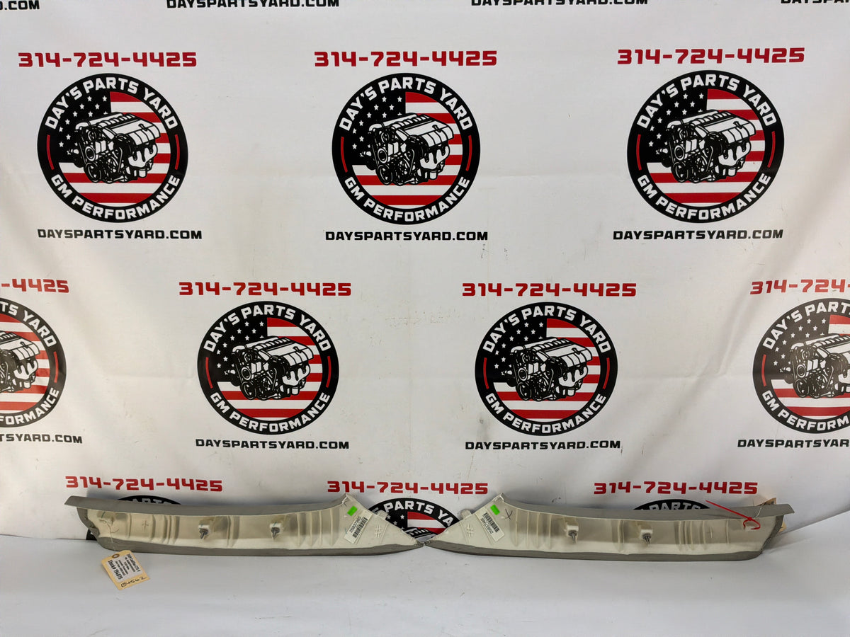 2009 Cadillac CTS-V RH & LH Interior A Pillar Windshield Trim Molding Panel OEM Light Titnum