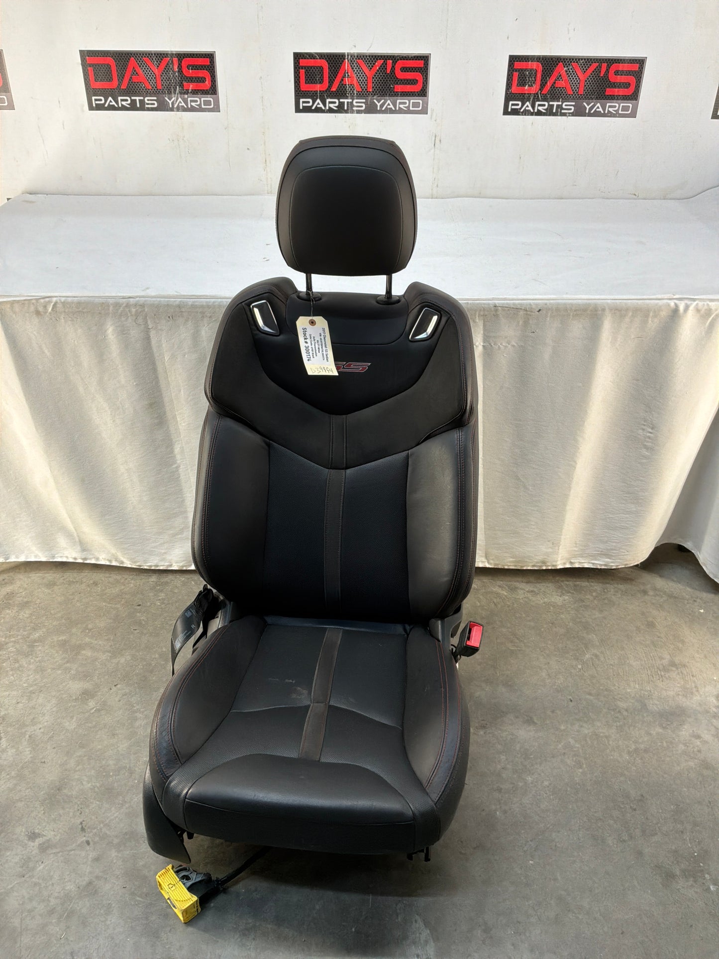 2017 Chevy SS Sedan RH Passenger Front Seat Black Leather Alcantara Suede OEM