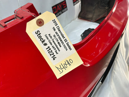 2015 Chevy SS Sedan Complete Rear Bumper Cover Panel Red OEM