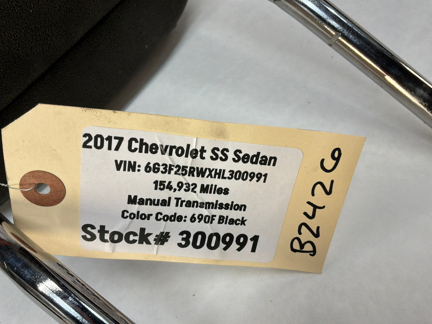 2017 Chevy SS Sedan Front LH Driver Headrest Head Rest OEM