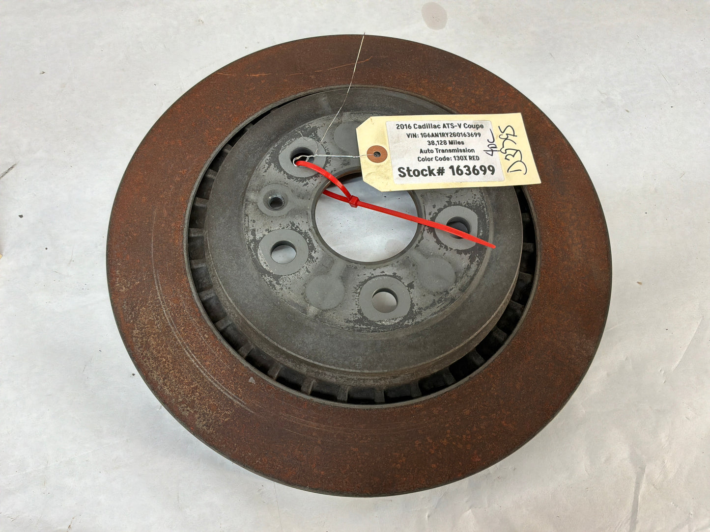 2016 Cadillac ATS-V Coupe Rear Brembo Rear Brake Calipers and Rotors OEM