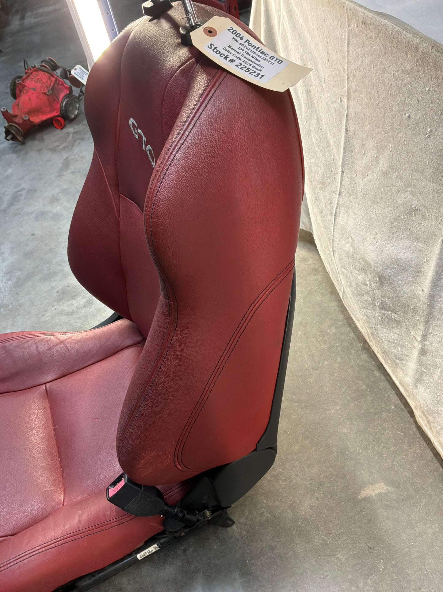 2004 Pontiac GTO Red Leather Seats Fronts and Rears OEM
