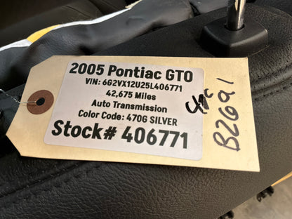 2005 Pontiac GTO Black Leather Front and Rear Seats Set OEM