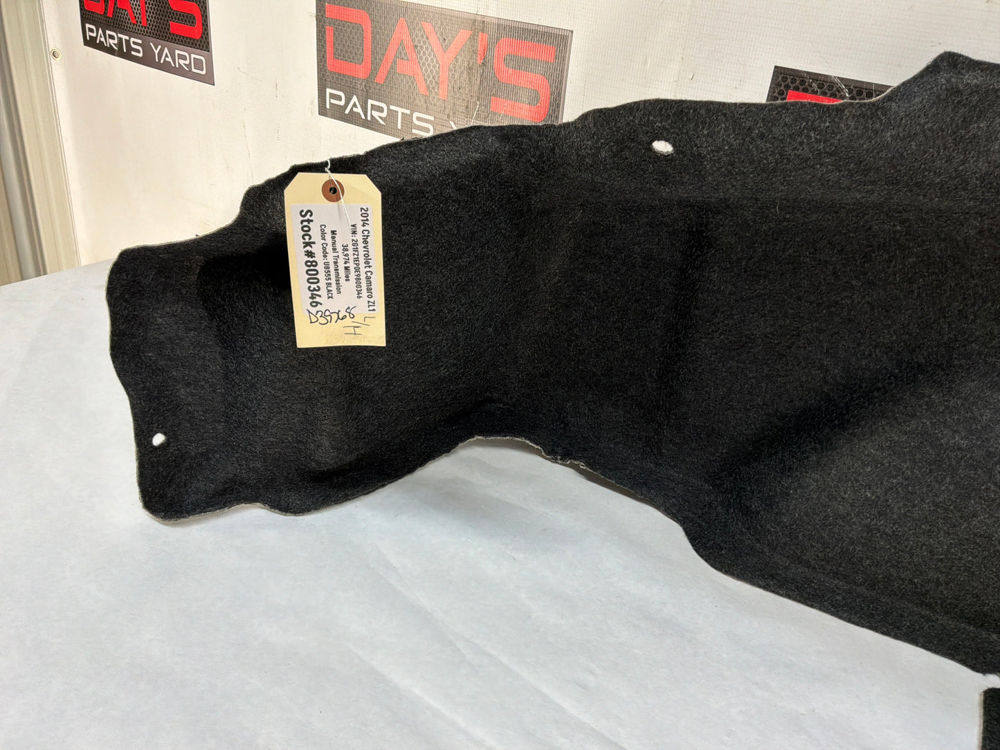 2014 Chevy Camaro ZL1 Interior Quarter Panel Trunk Cargo Carpet Liner Molding OEM
