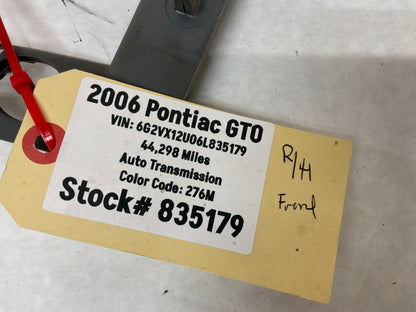2006 Pontiac GTO RH Passenger Front Bumper Fender Bracket Guide Support OEM