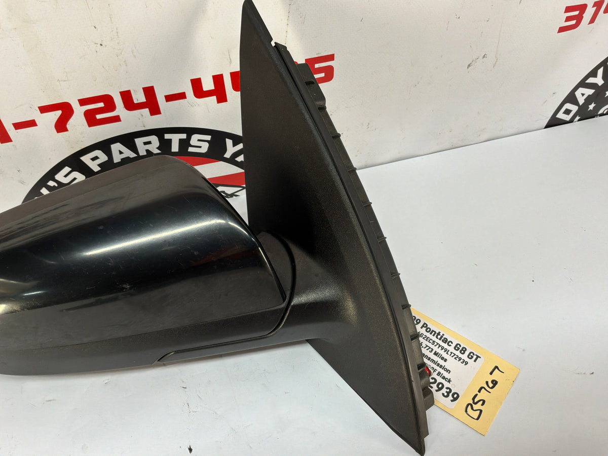 2008 Pontiac G8 GT RH Passenger Exterior Side Mirror Black OEM - Day's Parts Yard