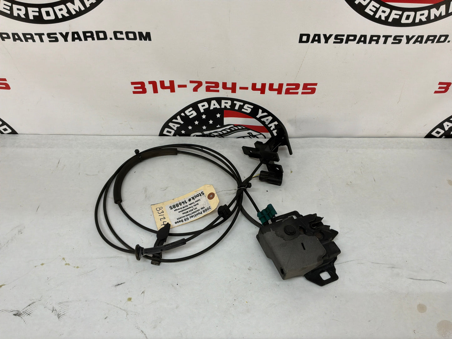 2009 Pontiac G8 Base Hood Latch Assembly w/ Cable  OEM