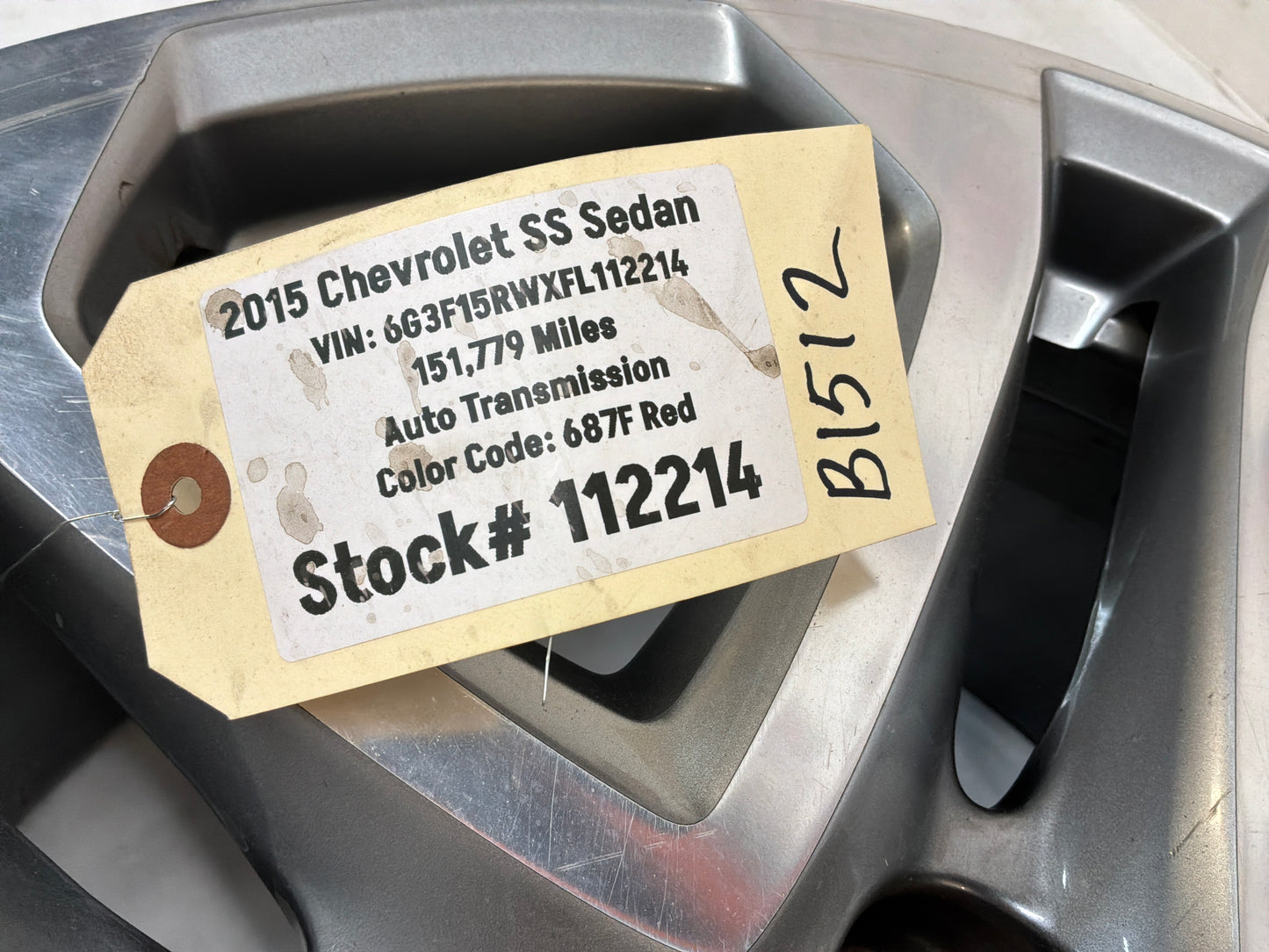 2015 Chevy SS Sedan Factory OEM Rear Wheel 19x9 OEM