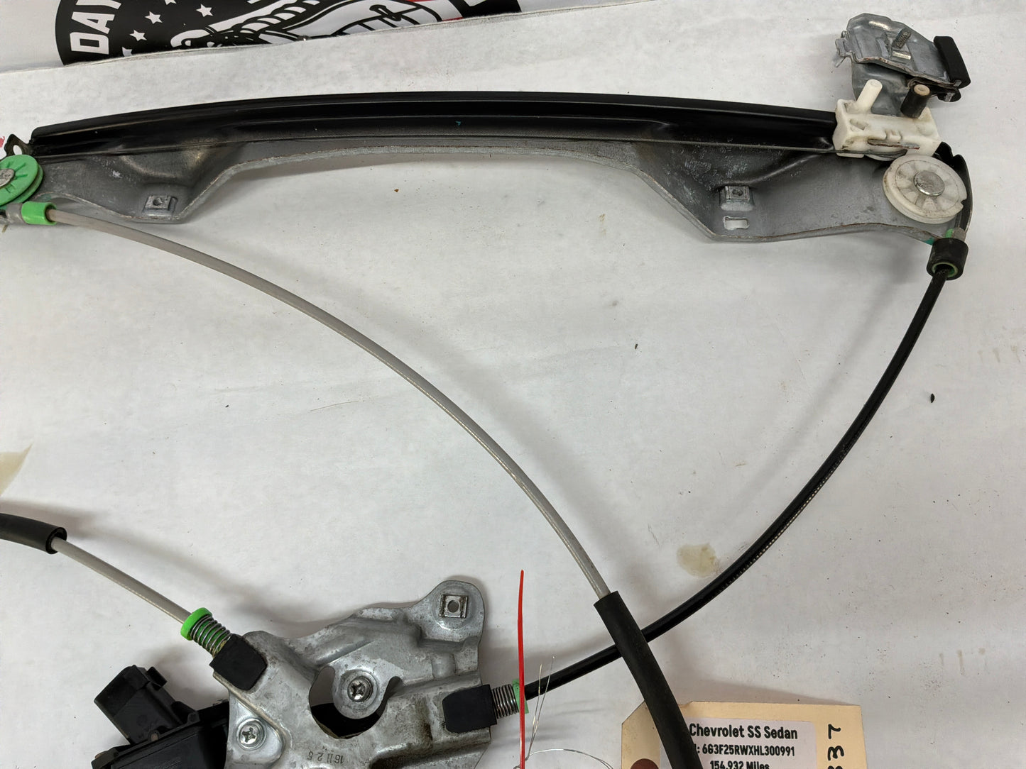 2017 Chevy SS Sedan LH Driver Front Window Regulator Motor OEM