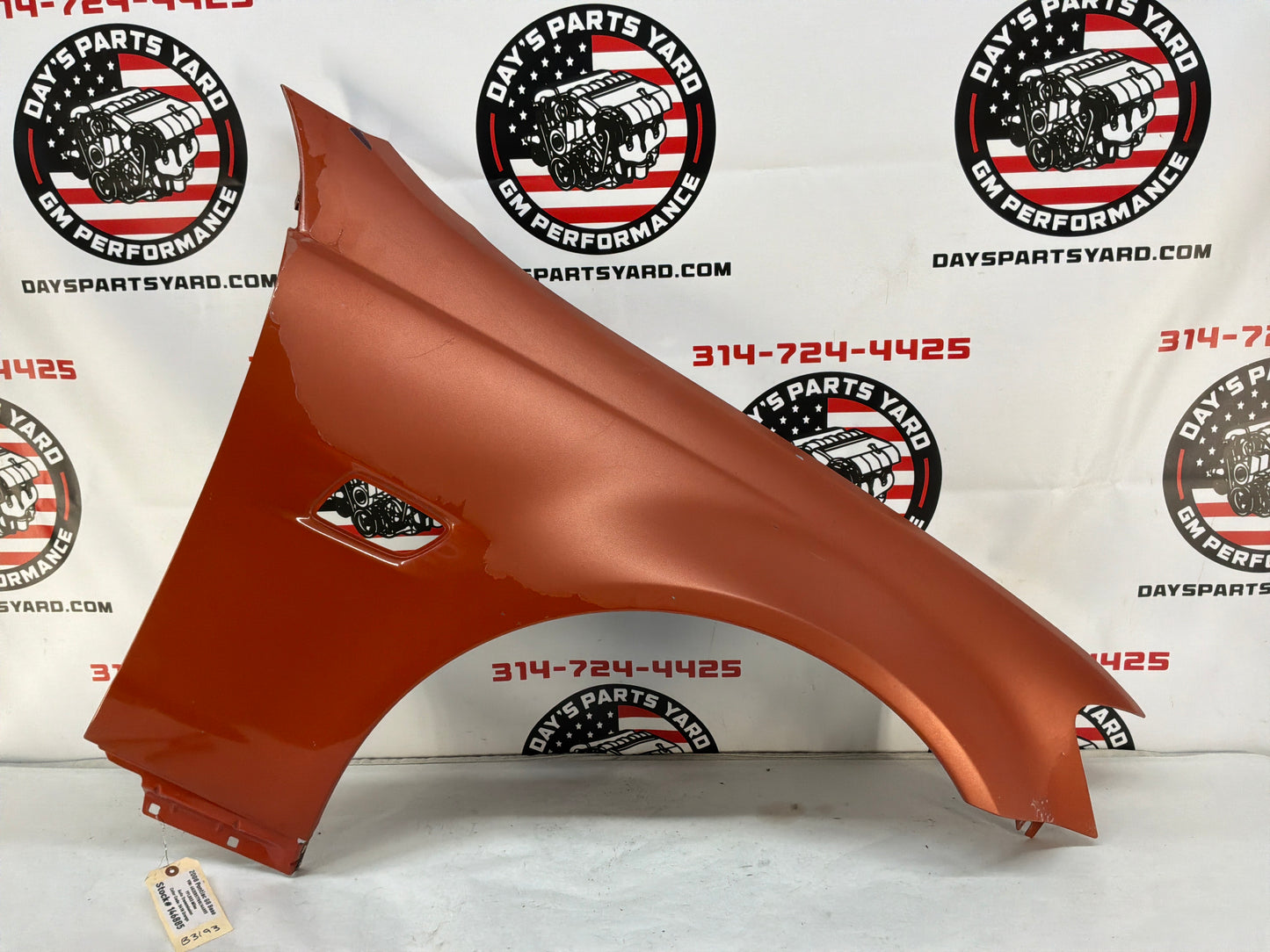 2008 Pontiac G8 Base RH Passenger Front Fender Orange OEM