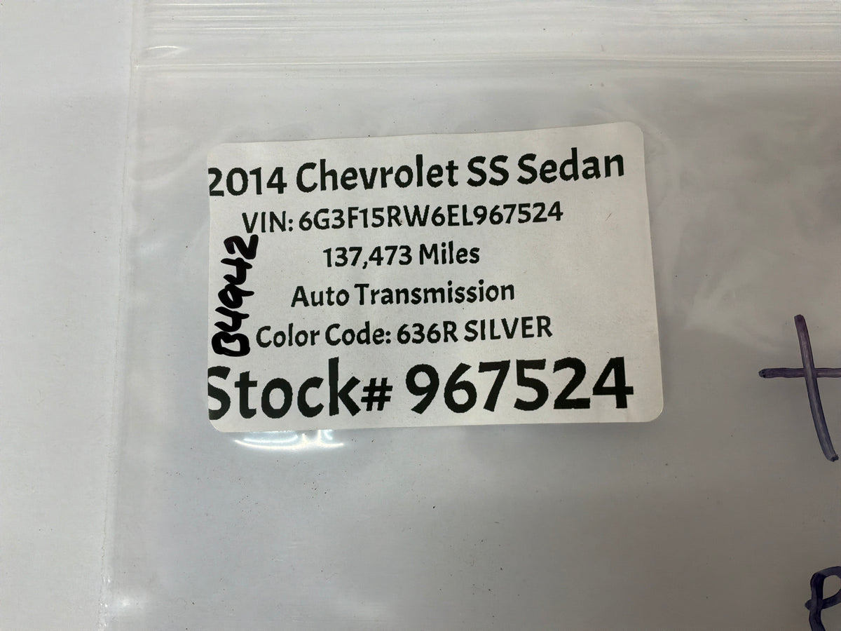 2014 Chevy SS Sedan Rear Trunk Deck Lid Bowtie Emblem Badge Logo OEM