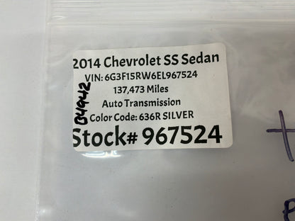 2014 Chevy SS Sedan Rear Trunk Deck Lid Bowtie Emblem Badge Logo OEM