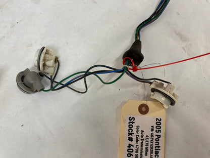 2005 Pontiac GTO RH & LH Taillight Tail Light Wire Wiring Harness Sockets OEM