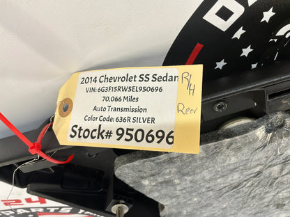 2014 Chevy SS Sedan RH Passenger Rear Interior Door Panel Trim OEM