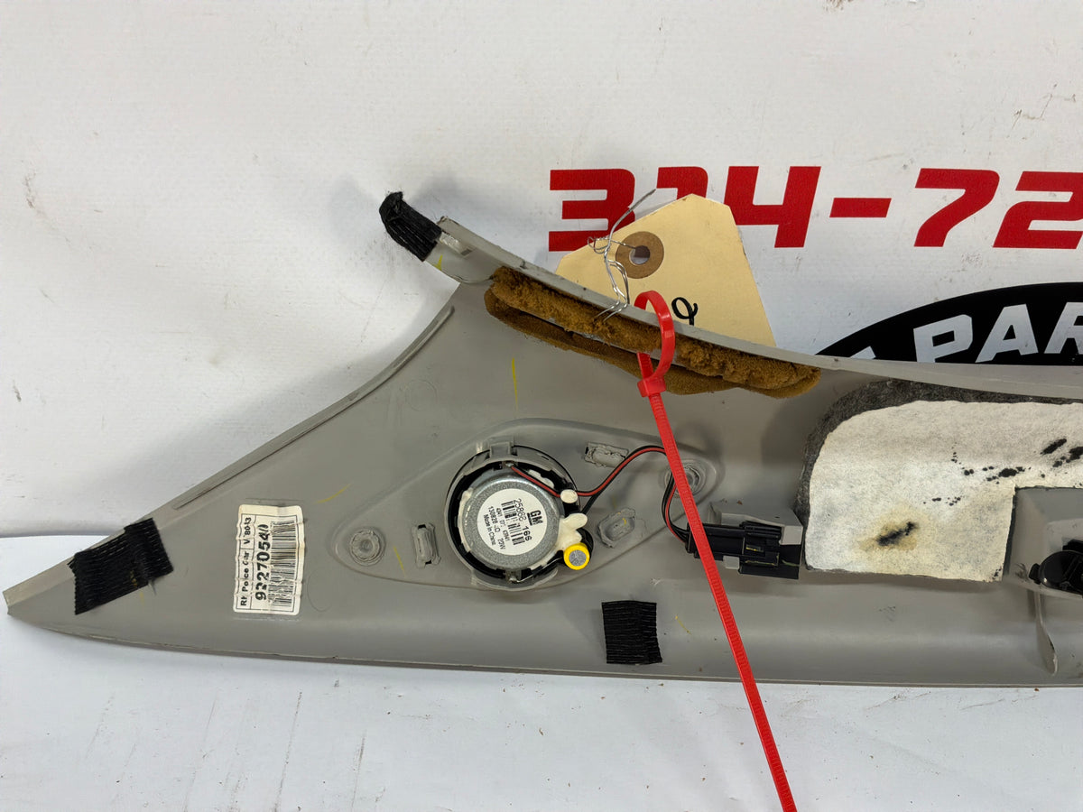 2014 Chevy Caprice RH Passenger Interior Windshield A Pillar Trim Molding OEM