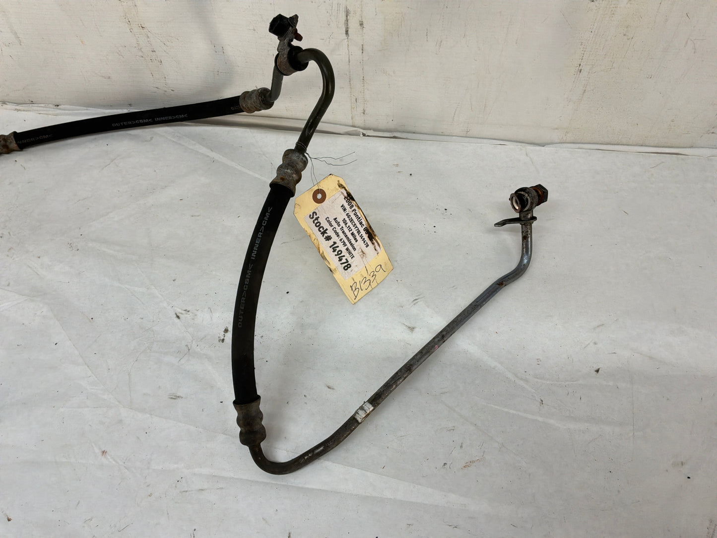 2008 Pontiac G8 GT Power Steering Hose Line Tube OEM