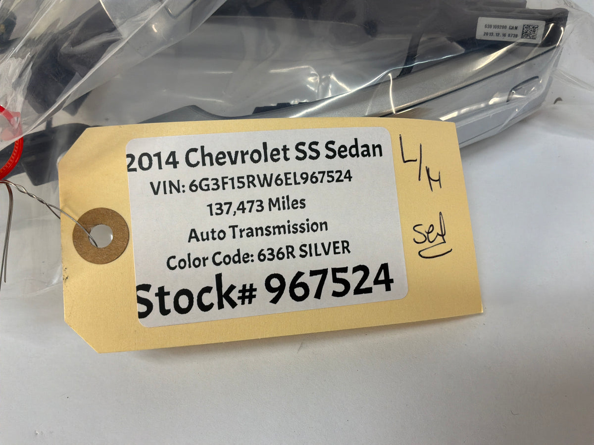 2014 Chevy SS Sedan Exterior Door Handles Set Silver OEM