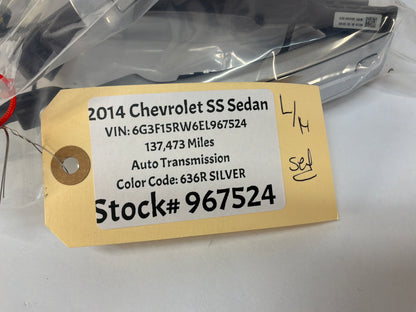 2014 Chevy SS Sedan Exterior Door Handles Set Silver OEM