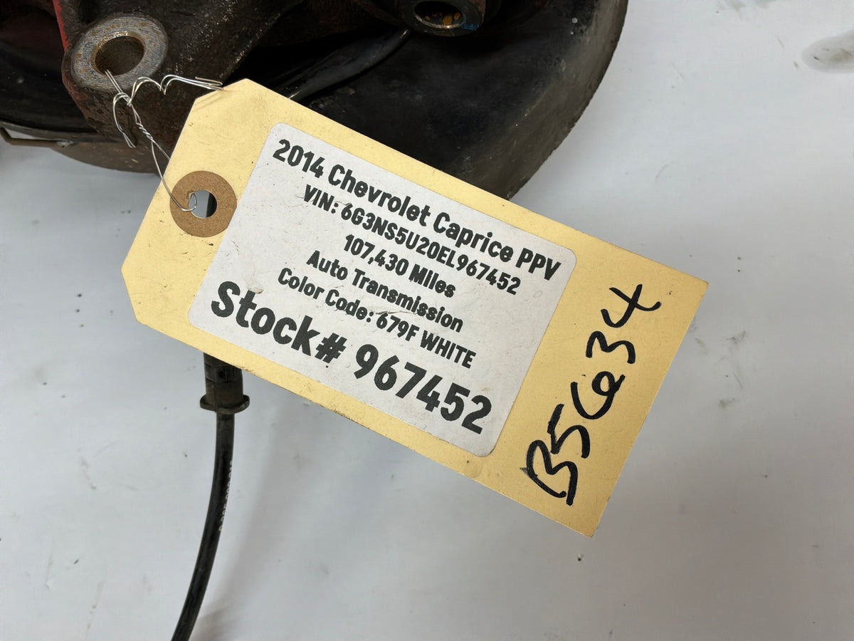 2014 Chevy Caprice PPVLH Driver Rear Suspension Spindle Knuckle Hub Assembly OEM