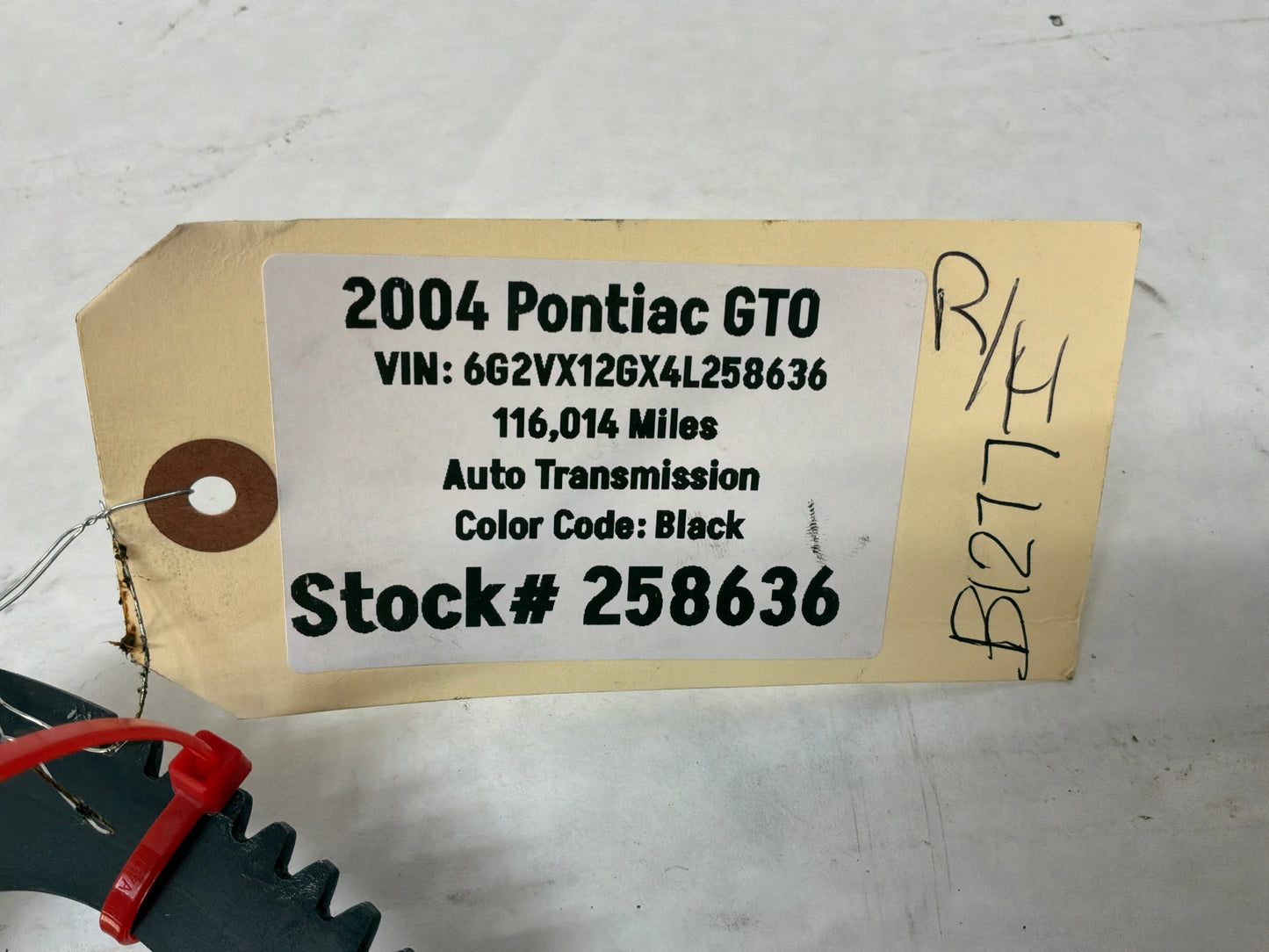 2004 Pontiac GTO RH Passenger Window Regulator w/ Motor OEM