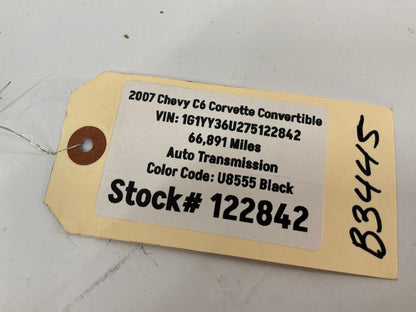 2007 Chevy C6 Corvette Convertible LH Driver Interior Lower B Lock Pillar Trim Molding OEM