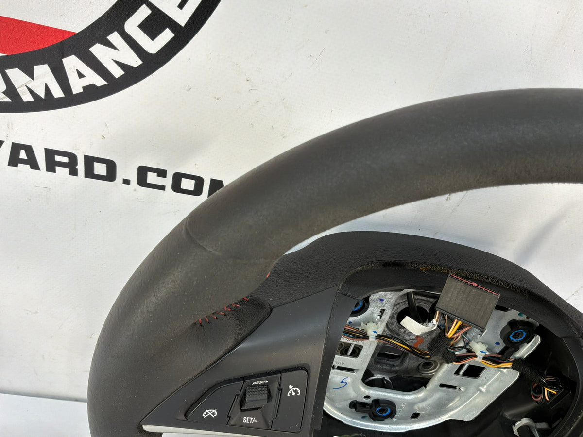 2013 Chevy Camaro ZL1 Steering Wheel w/ Buttons Black Leather OEM