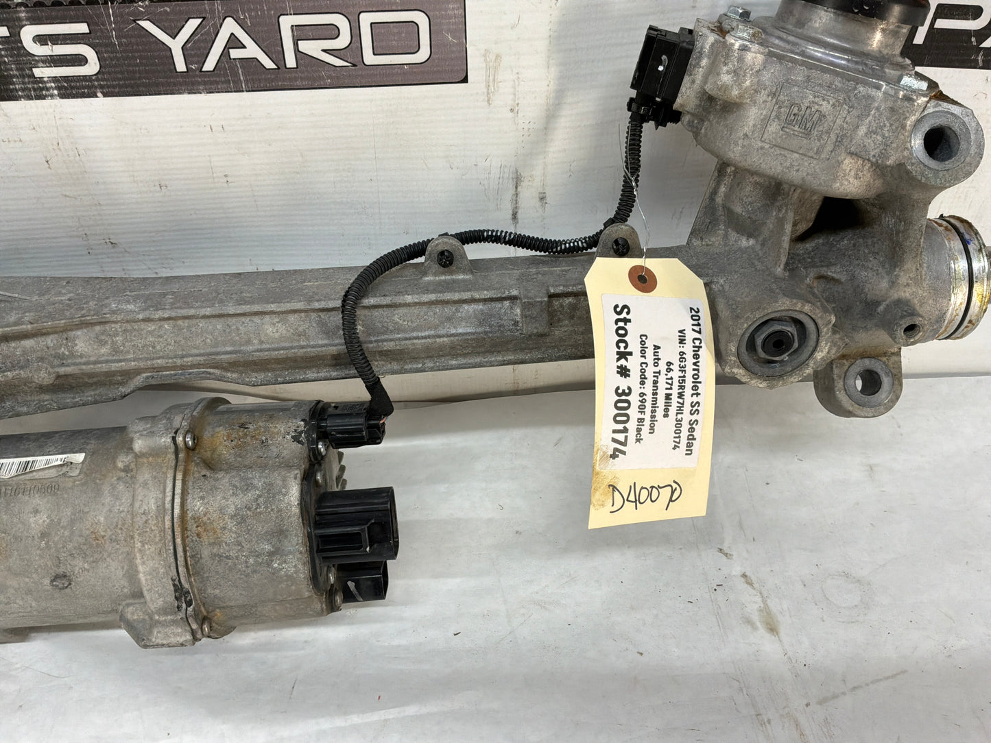 2017 Chevy SS Sedan Electric Power Steering Rack and Pinion Gear OEM