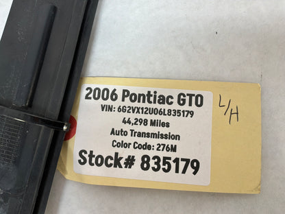 2006 Pontiac GTO LH Driver Exterior B Pillar Window Trim Applique Cover OEM