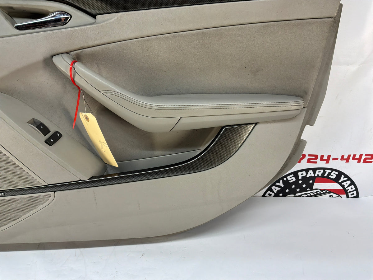 2009 Cadillac CTS-V RH Passenger Front Interior Door Panel OEM Titanium
