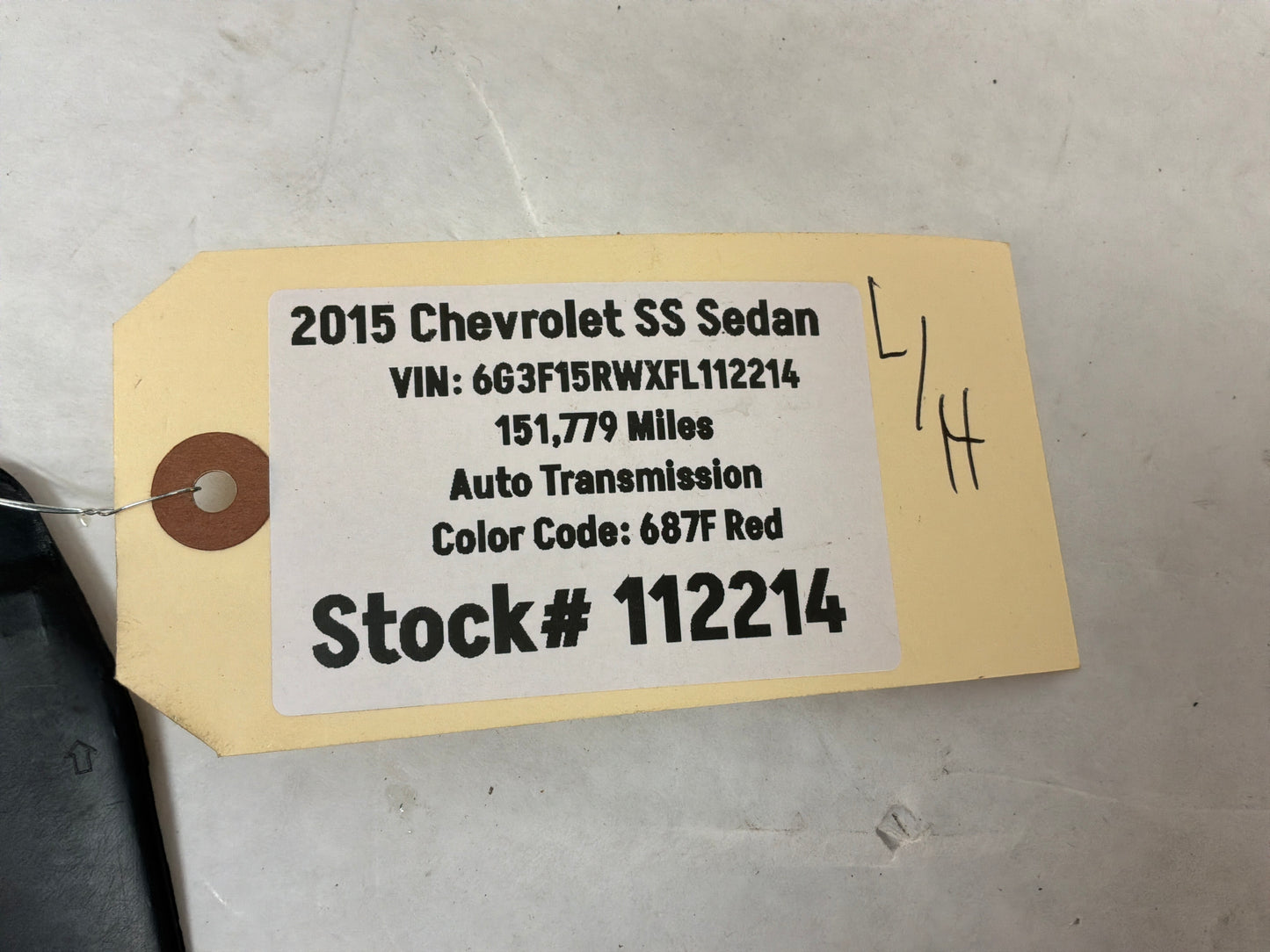 2015 Chevy SS Sedan LH Driver Front Interior Kick Panel Trim Sill OEM