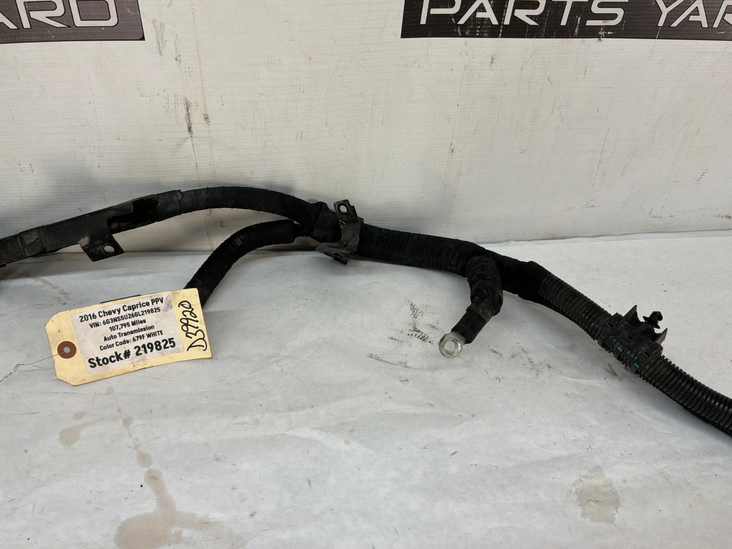 2016 Chevy Caprice PPV Positive Starter Alternator Wire Wiring Harness Cable OEM